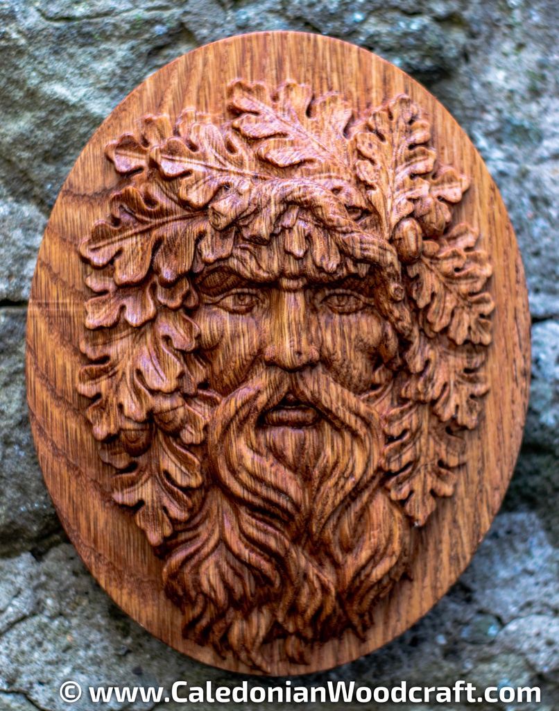 Greenman Carving in Oak