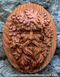 Greenman Carving in Oak
